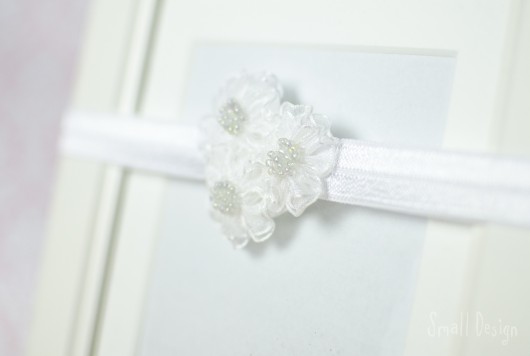 Opaska biała do chrztu smalldesign