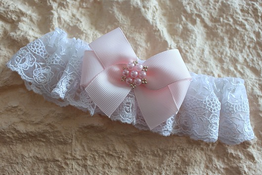 Podwiązka ŚLUB - HAFT - BEADING panna młoda Casual Natural Clothes