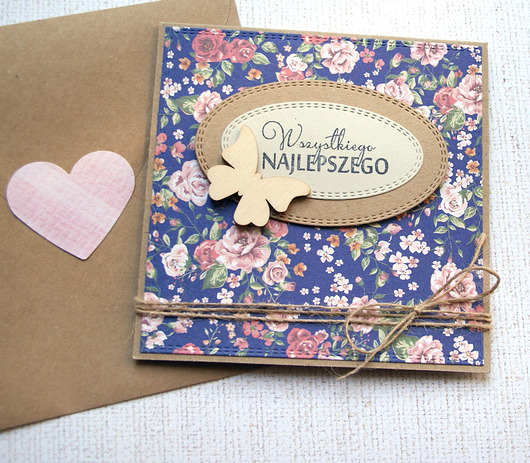 kartki scrapbooking Wszystkiego najlepszego :: floral