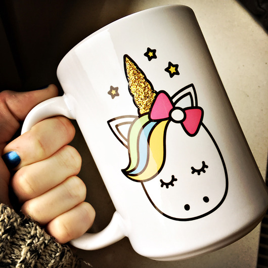 Jednorożec słodziak Brokatowy róg kubek 450ml ONE MUG A DAY