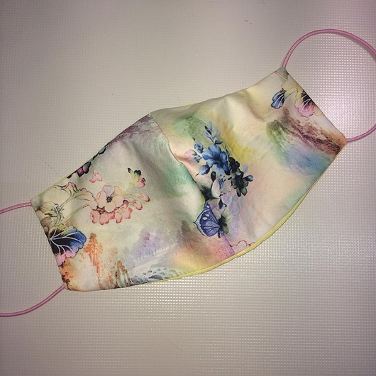 maseczki ochronne maseczka kwiaty 100% jedwab