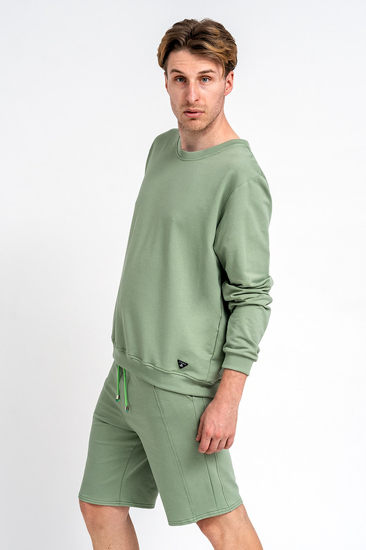bluzy męskie Bluza męska basic"ETHAN" szałwia