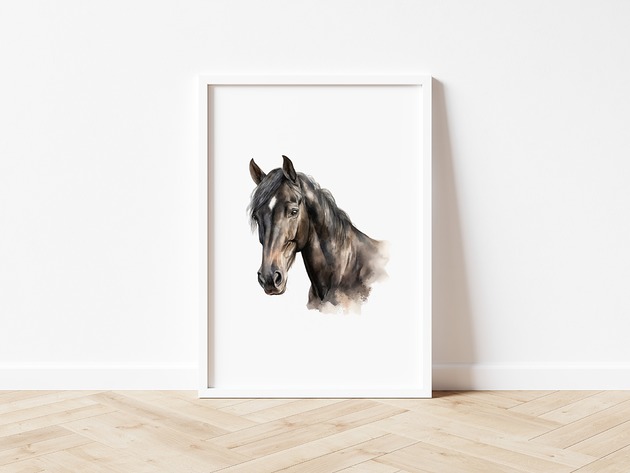obrazy i plakaty do pokoju dziecięcego Plakat Portret Konia P199