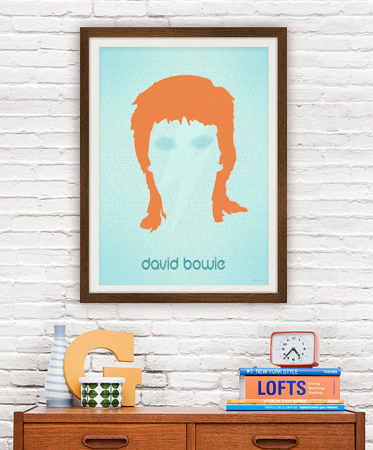 plakaty David Bowie - plakat fine art 50x70 cm
