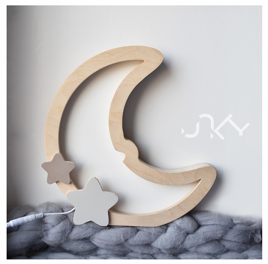 lampy do pokoju dziecka Lampka nocna UNKY - Księżyc C