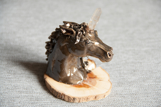 dark unicorn Head Made art