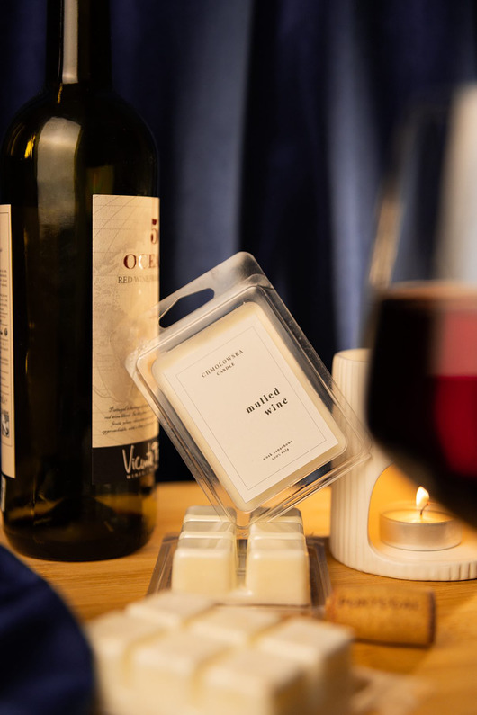 świeczniki i świece Wosk Sojowy zapachowy do kominka Grzane Wino