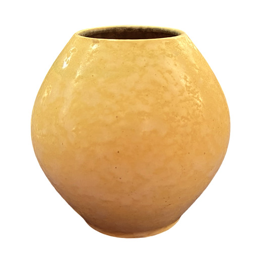 wazony Żółty, ceramiczny wazon Gramann Keramik, Niemcy, lata 70.