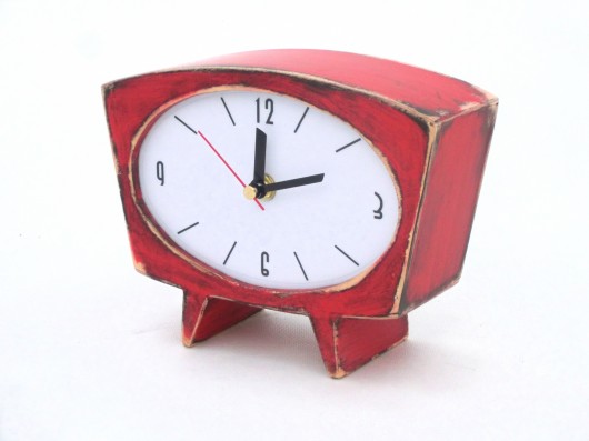 zegarek Sixty CZERWONY - Gotowy do wysyłki Clock Wood Studio