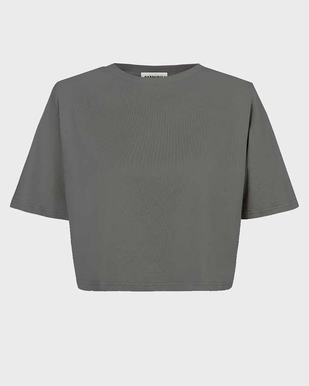 t-shirt damskie T-Shirt Move crop french grey poduchy