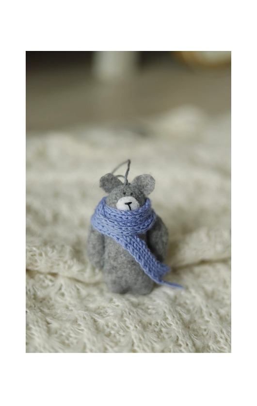 dekoracje świąteczne Zawieszka miś na choinkę/ do torebki