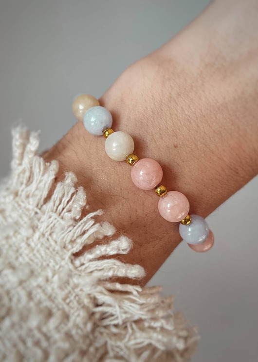 bransoletki z kamieni naturalnych Bransoletka na gumce z Jadeitów