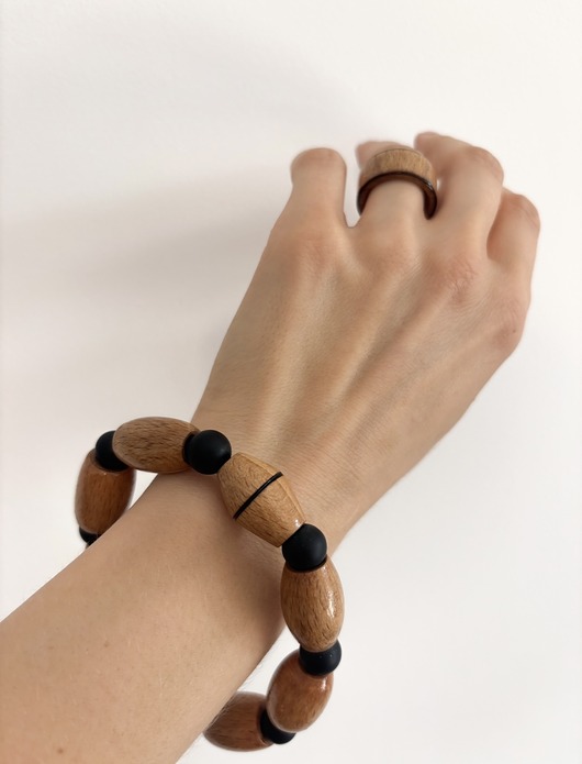 bransoletki drewniane Bransoletka Black