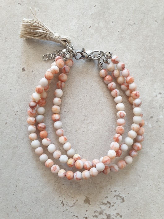 bransoletki z kamieni naturalnych Bransoletka TRIO z jaspisem żyłkowym