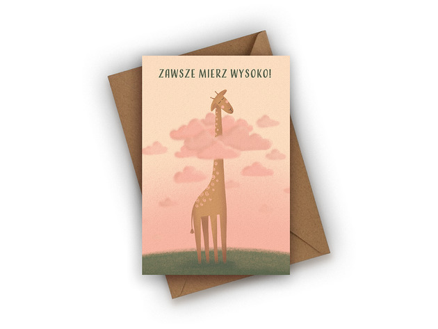 kartki okolicznościowe - wydruki Kartka okolicznościowa- Zawsze mierz wysoko!