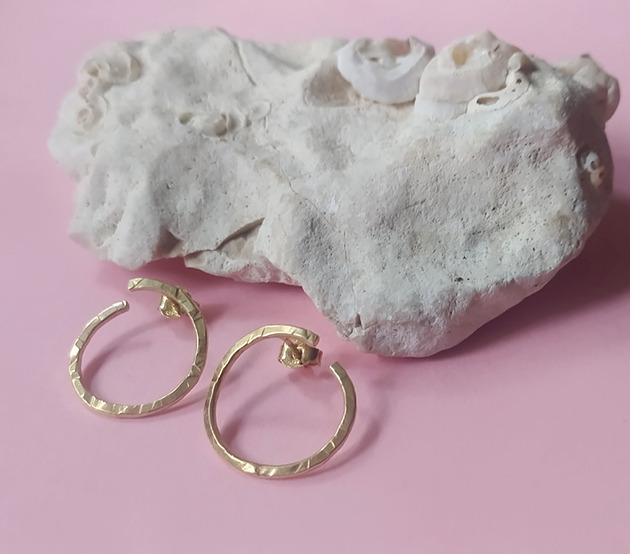 kolczyki pozłacane Kolczyki ZŁOTE SNAKES - srebro 925 pokryte 24 K złotem