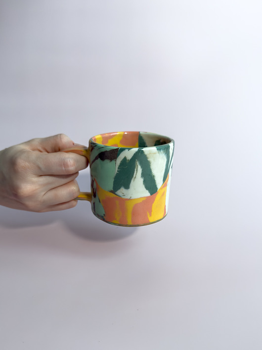 kubki Kubek nerikomi patchwork III