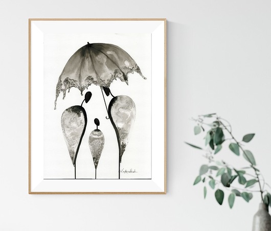 grafika 30x40 cm wykonana ręcznie Krystyna Siwek Art