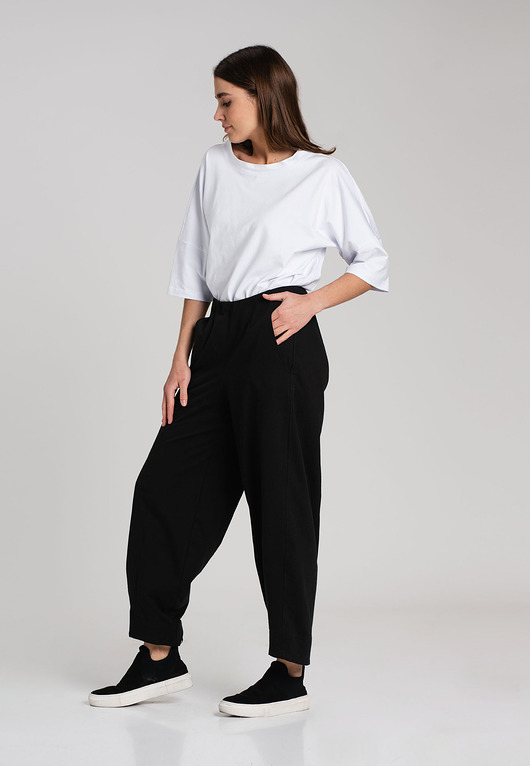 spodnie materiałowe damskie Spodnie damskie alladynki Harem Look 1216