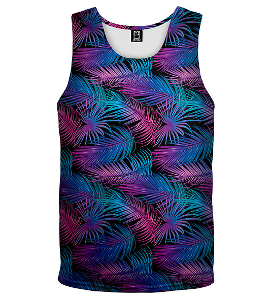t-shirty męskie DR.CROW Bokserka Męska Palmy Fiolet