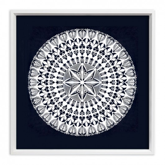  MANDALA Art Papercut (handmade artwork)_b&w na ludowo