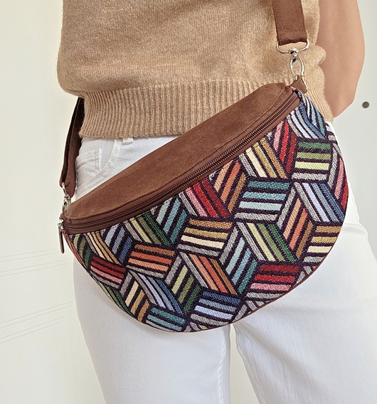 saszetka nerka Nerka brązowa czekolada kolorowa