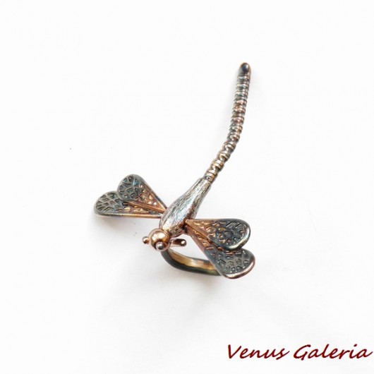 Pierścionek regulowany - Duża ważka VENUS GALERIA