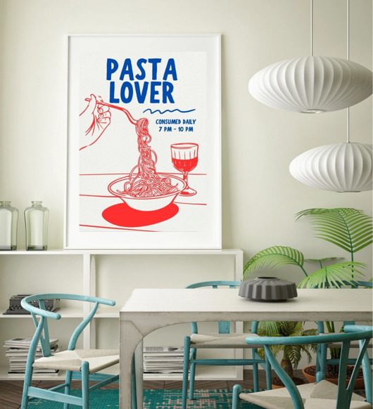 plakaty PLAKAT pasta, ozdoba do kuchni, foodie prezent, makaron
