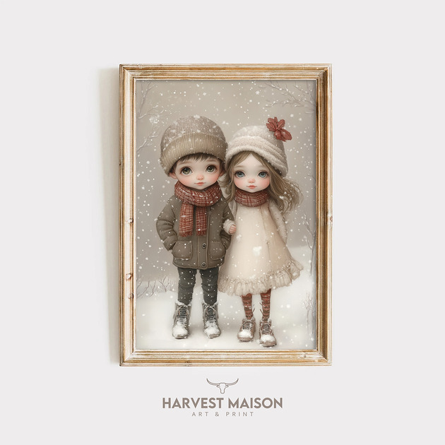 plakaty Plakat Świąteczny Dziewczynka 01