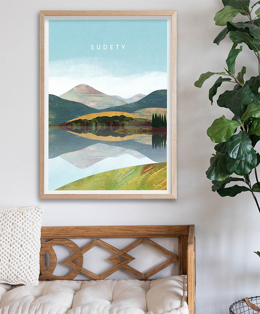 plakaty Sudety - widok z górami - plakat 50x70 cm