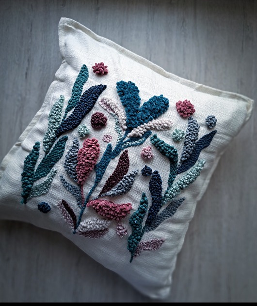 poduszki plecione Poduszka dekoracyjna  magiczne kwiaty