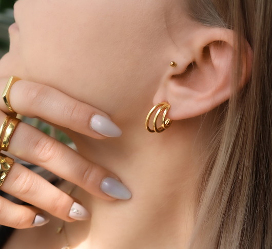Kolczyki potrójne kółka 20mm srebro Coccola JEWELLERY
