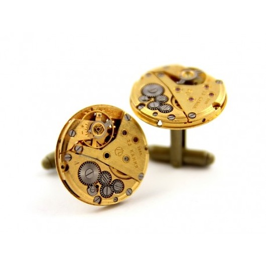 Spinki - GOLDEN TREASURE Bronze DROBINY CZASU