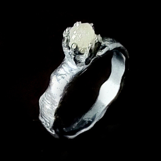 pierścionki srebrne Naturalny diament i srebro