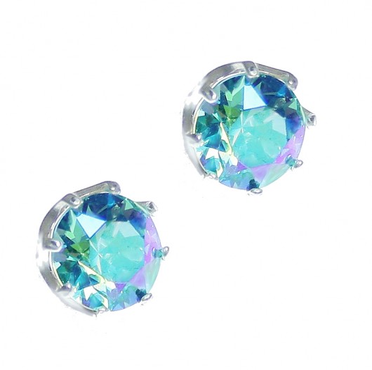 POPLAVSKY kolczyki KRYSZTAŁY TURKUS SWAROVSKI POPLAVSKY