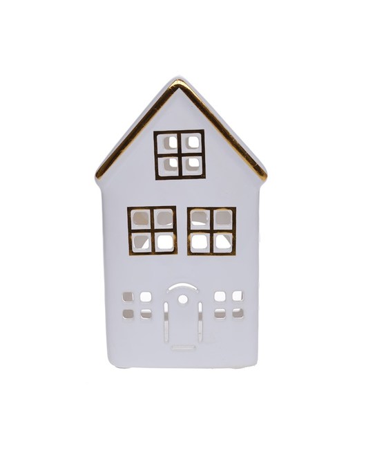 Lampion Domek Biało-Złoty MIA home