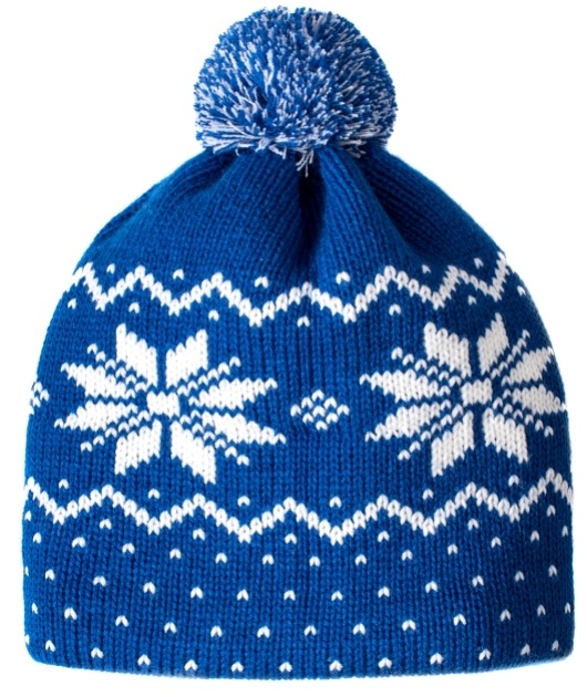 czapki damskie Czapka dziana NORWAY BLUE