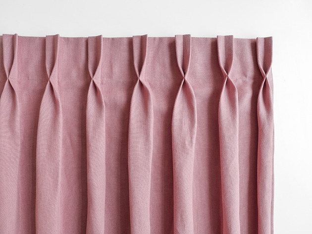 zasłony Zasłona na fleksach MEDIUM DUSTY PINK
