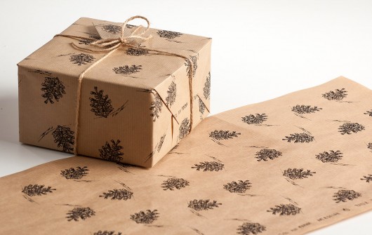 szyszka - drukowany papier pakowy  Studio Mini Forma