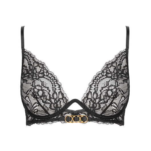 biustonosze damskie Koronkowy biustonosz Black Rose