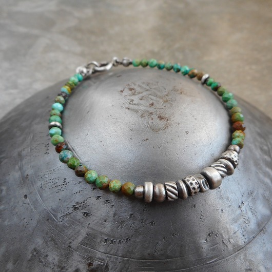 bransoletki z kamieni naturalnych Bransoletka z turkusami srebro 925