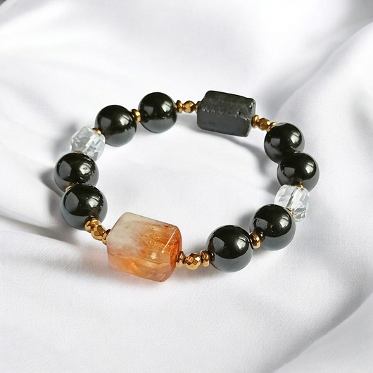 bransoletki z kamieni naturalnych OCHRONA - BOGACTWO - oczyszczenie - masywna bransoletka