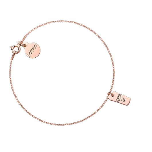 bransoletki srebrne Bransoletka z różowego złota shaker HEALTHY LIFE