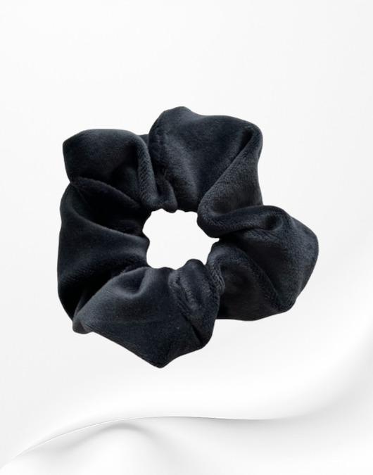 gumki do włosów Gumka frotka scrunchie welurowa grafitowa