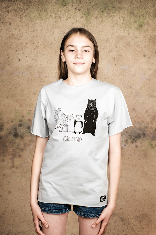 t-shirty dla dziewczynki Bluzka BEAR ATTACK