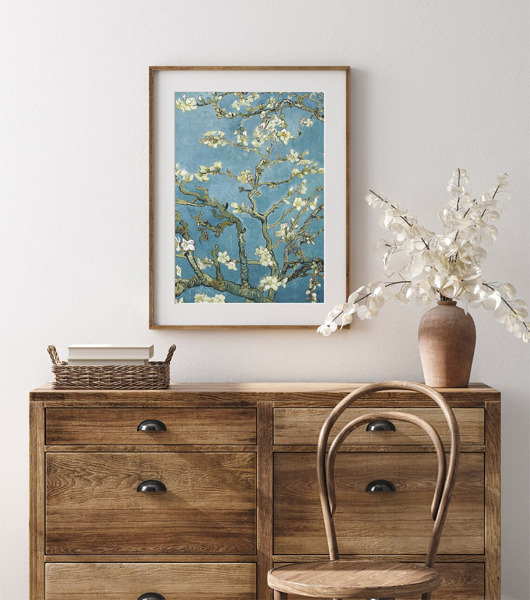 grafiki i ilustracje PLAKAT  Van Gogh, Kwitnący migdałowiec,  dekoracja ścienna