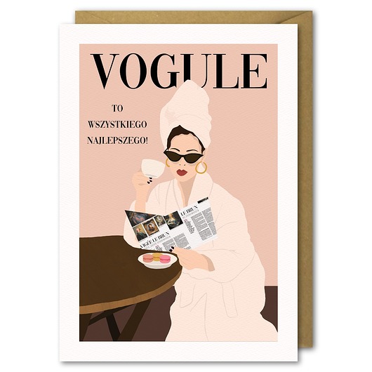 Karnet urodzinowy, VOGUE Wszystkiego najlepszego PaperFlamingo