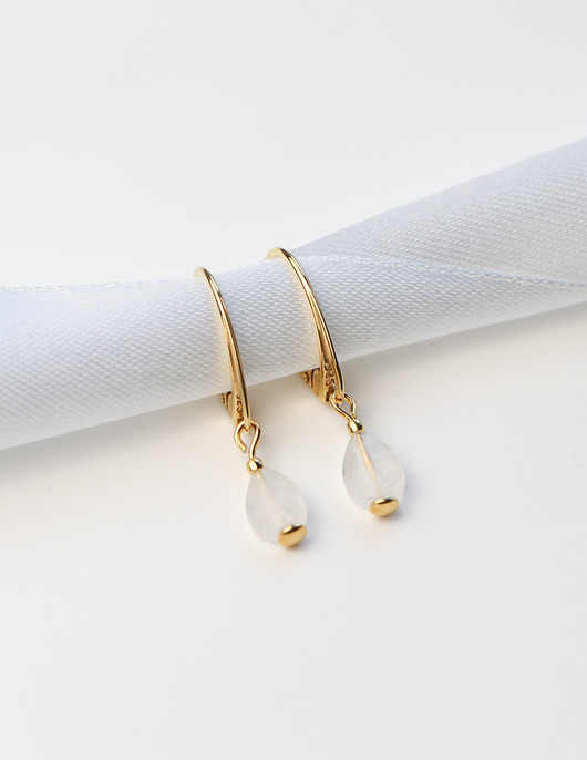 kolczyki pozłacane Kolczyki pozłacane - Kryształ Górski