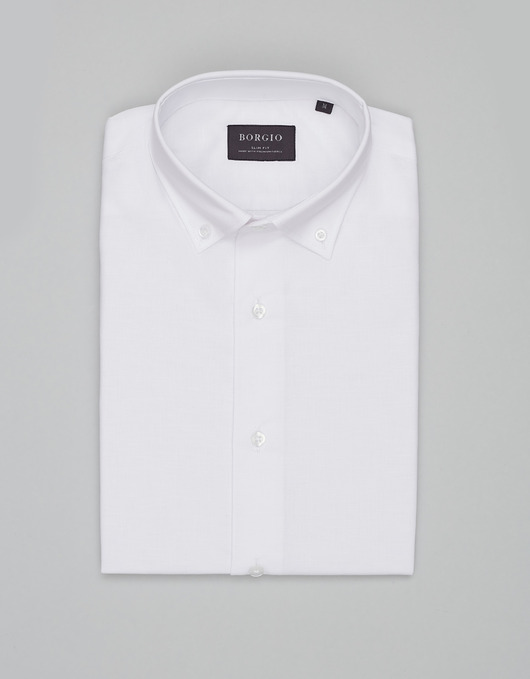 koszule męskie Koszula balmuccia 00533 długi rękaw biały slim fit