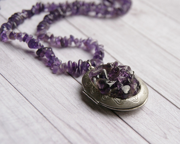 wisiory S A L E : unikatowy sekretnik z AMETYSTEM